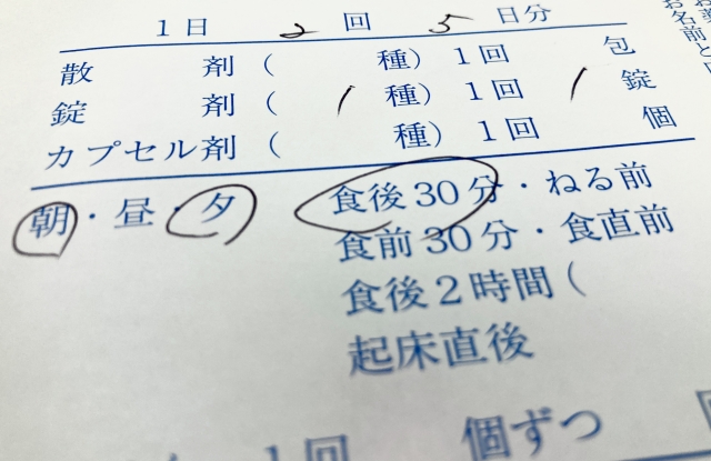 処方箋入力と用法用量
